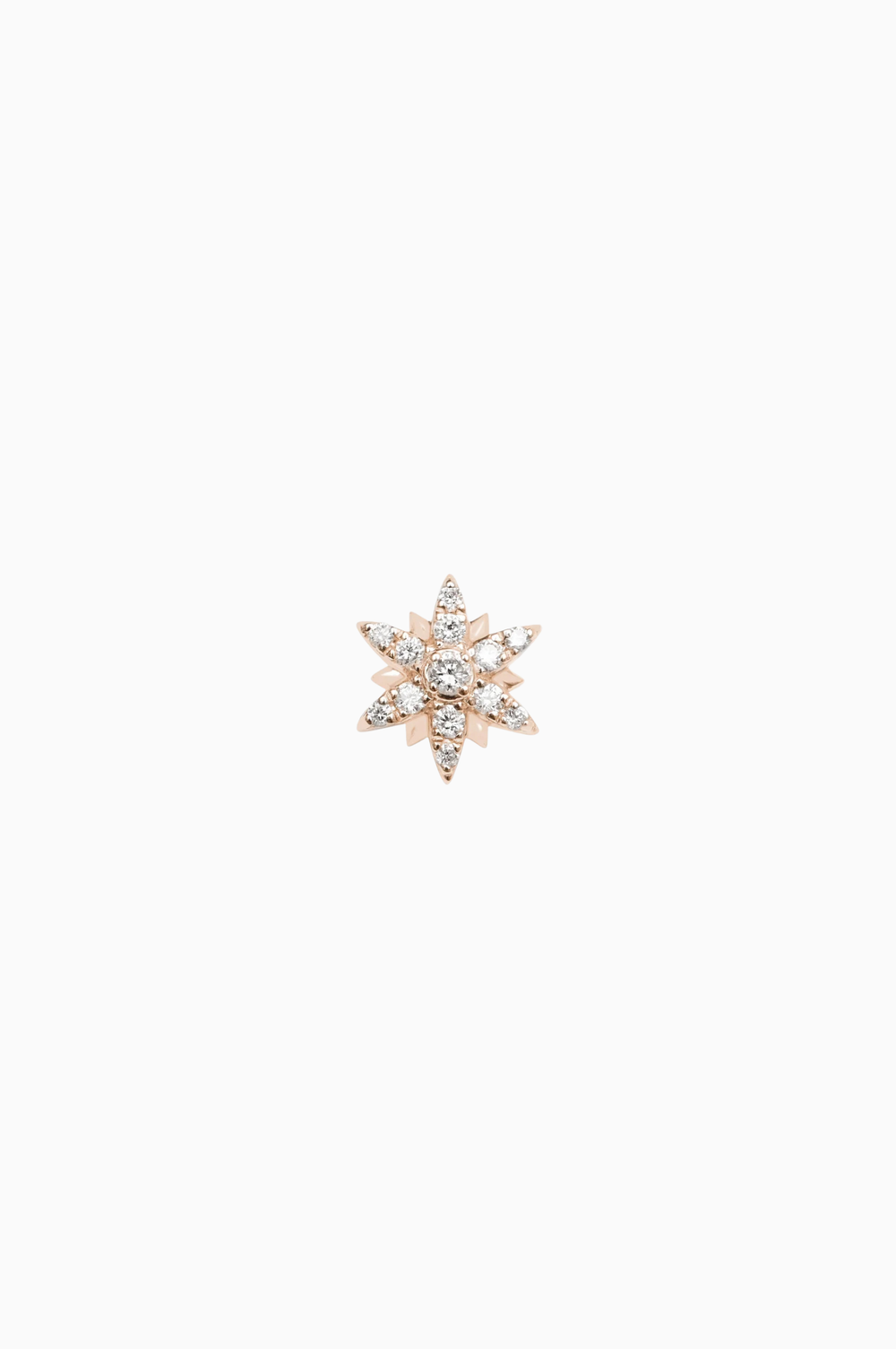 Piercing de Sol em Ouro Rosa com Diamantes