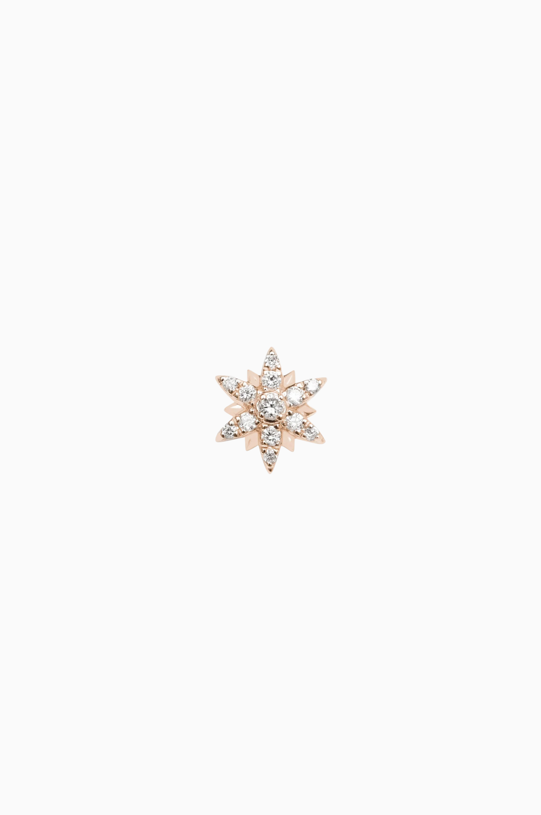Piercing de Sol em Ouro Rosa com Diamantes