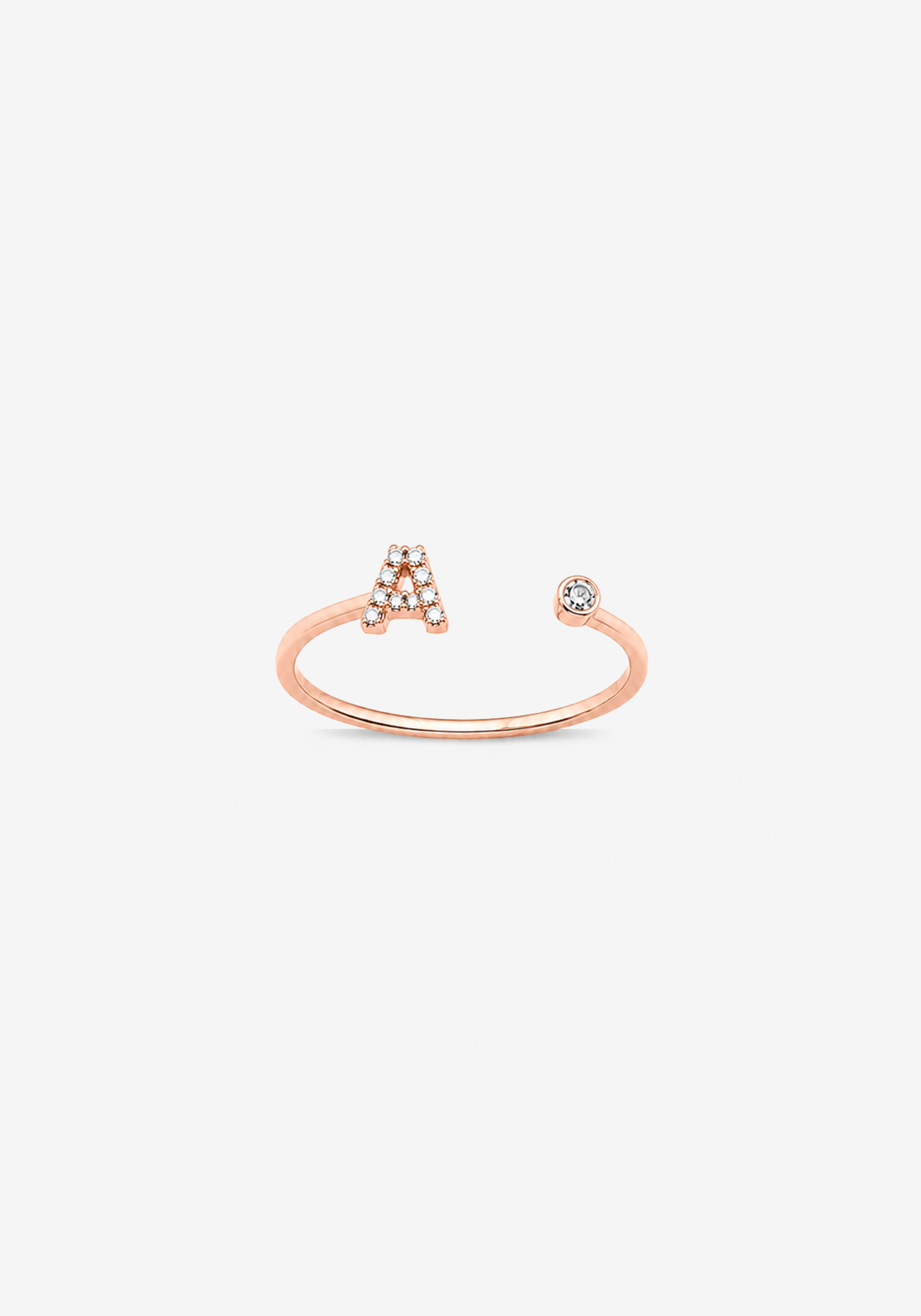 Letter A Gold Ring
