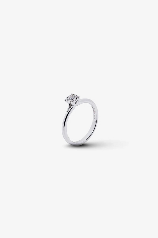 White Gold and Diamond Engagement Ring