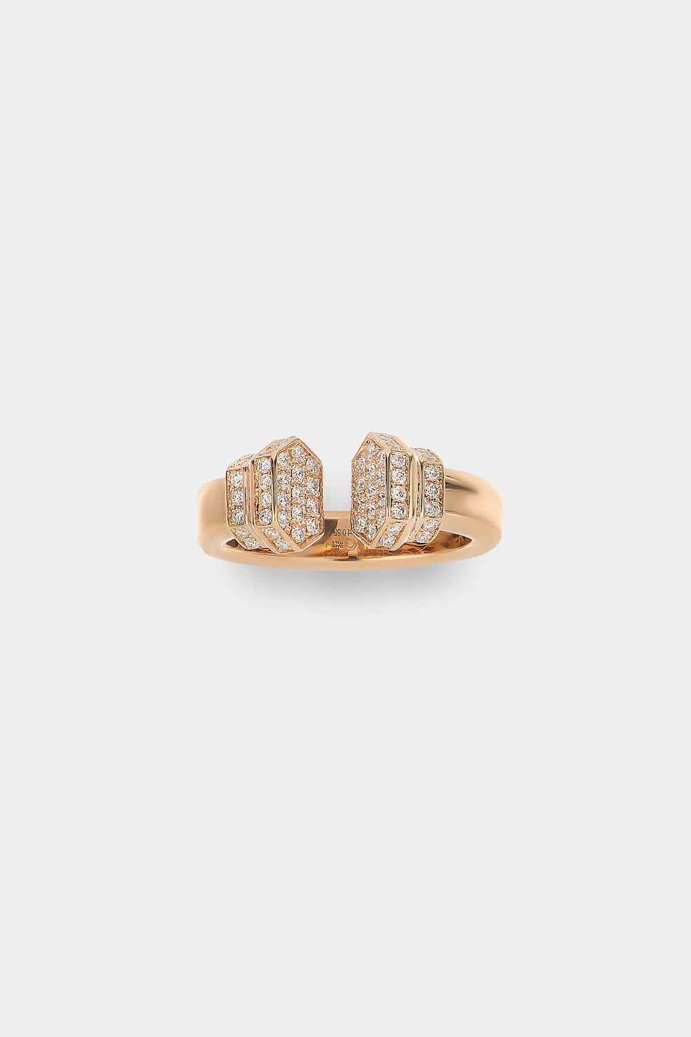 Pink Gold Ring with Diamonds