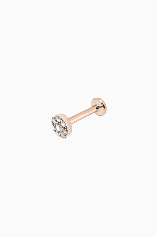 Piercing de Argola em Ouro Rosa com Diamantes