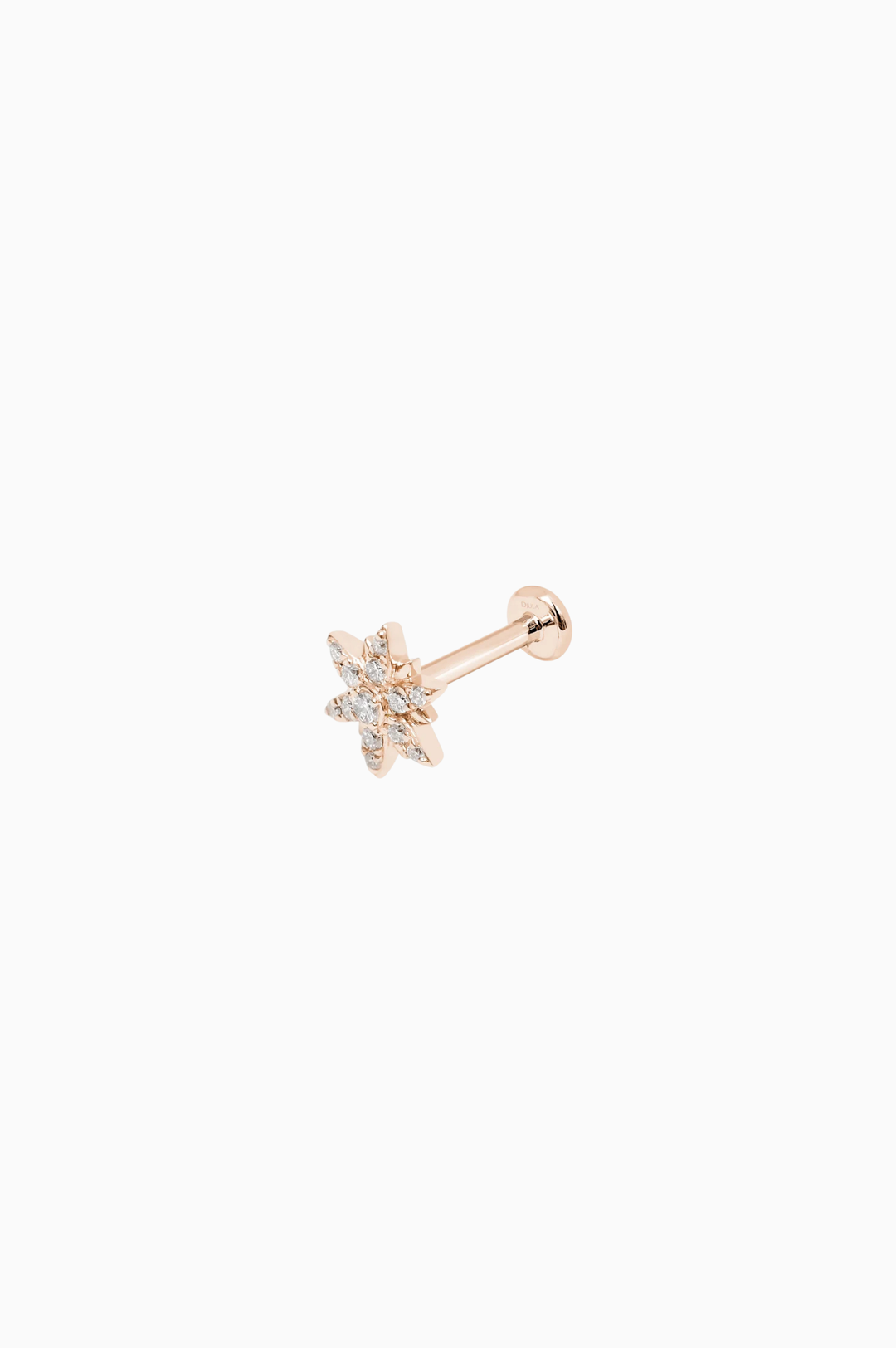 Piercing de Sol em Ouro Rosa com Diamantes