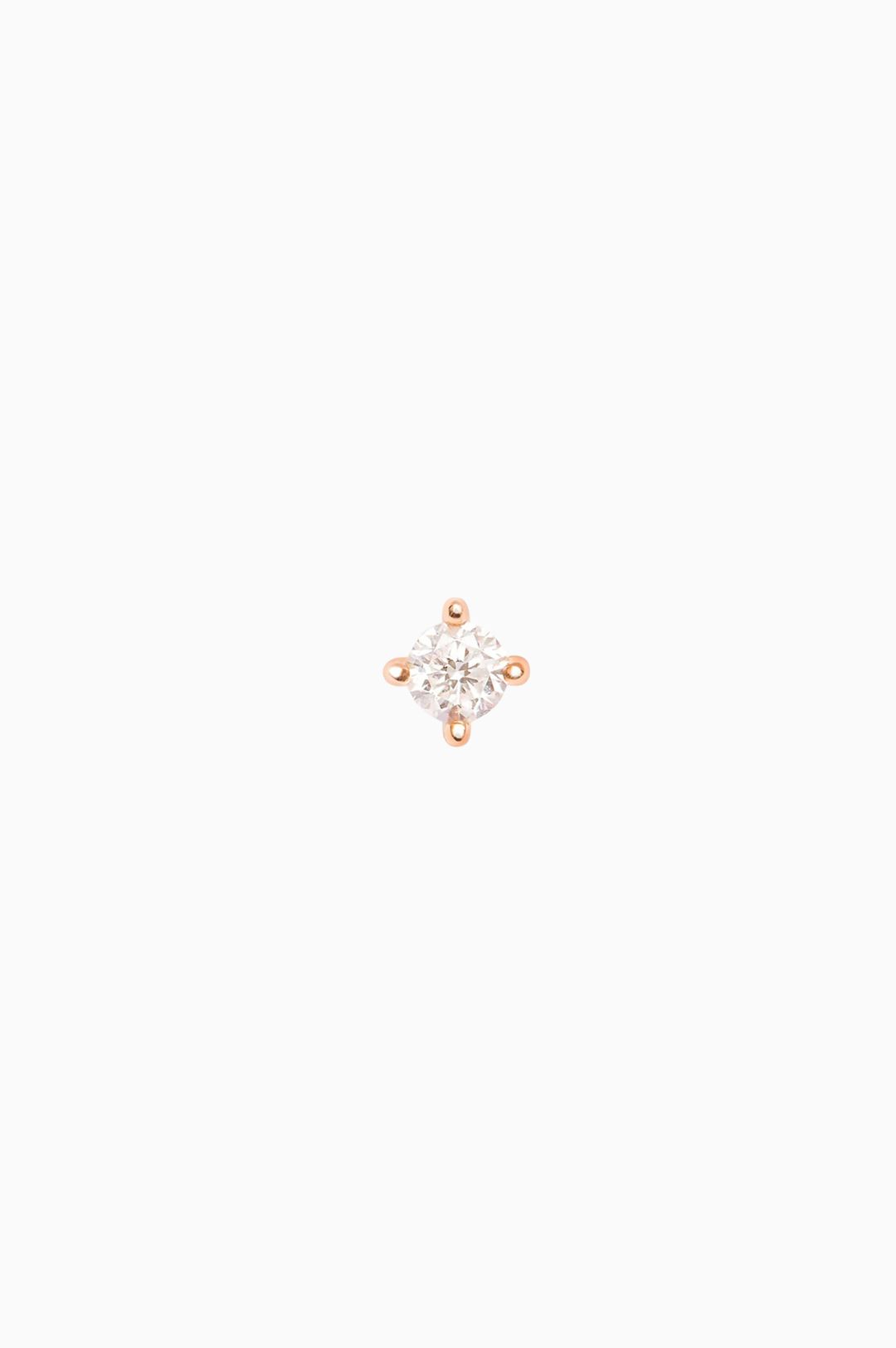 Pink Gold Solitaire Piercing with Diamonds