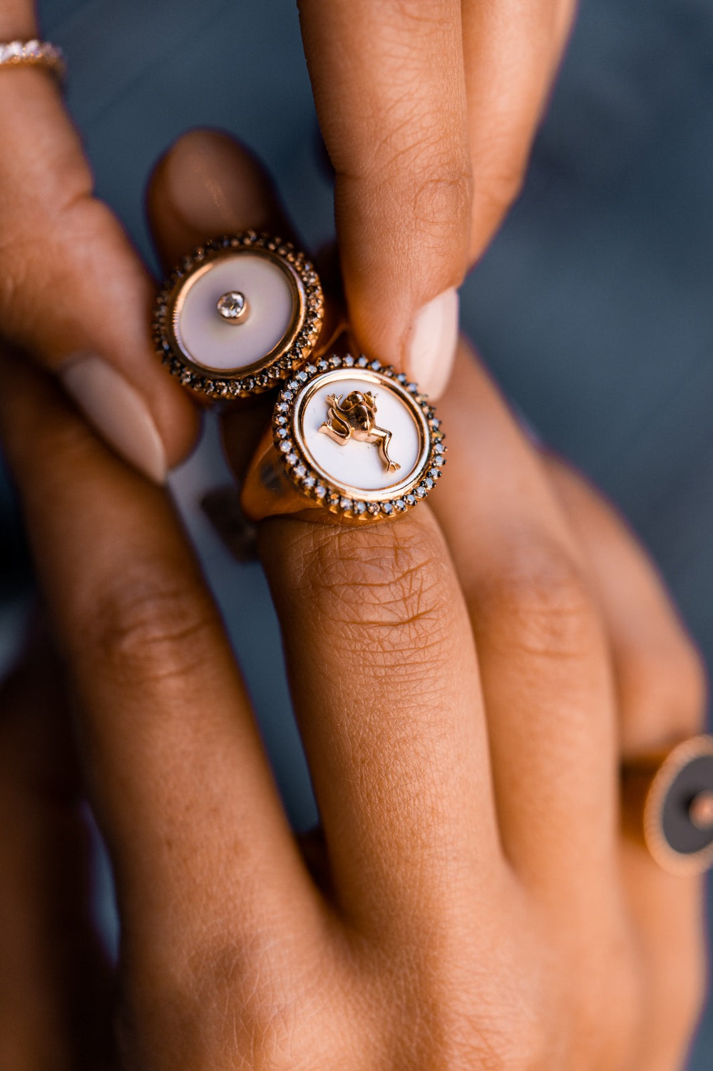 Pink Gold with Diamonds Ring