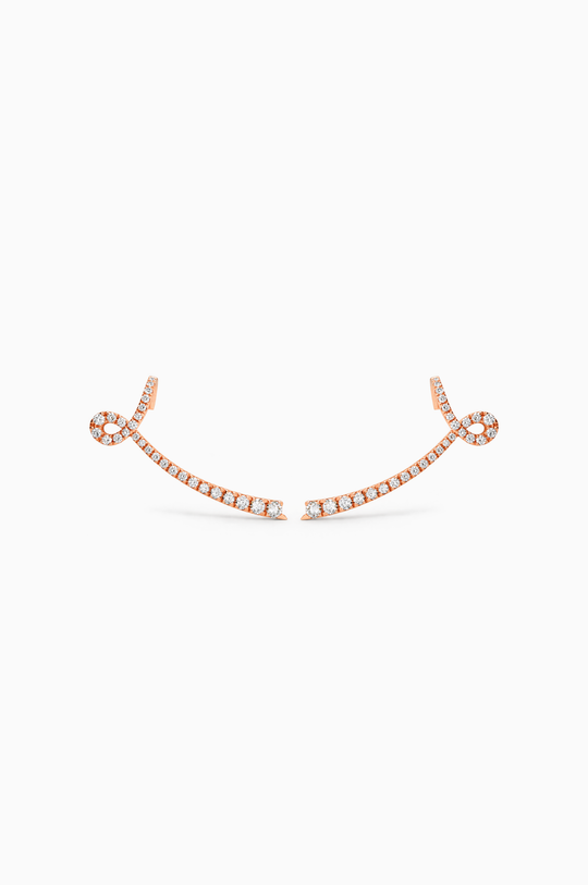 Pink Gold Maison Rose Earrings with Diamonds