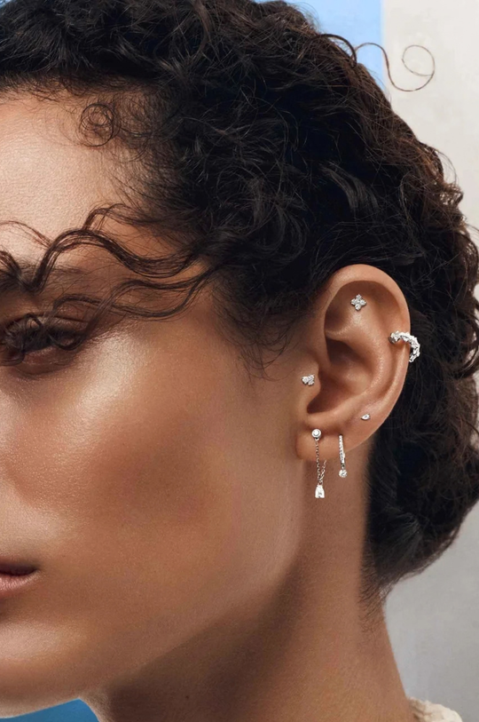Pink Gold Trio Piercing with Diamonds
