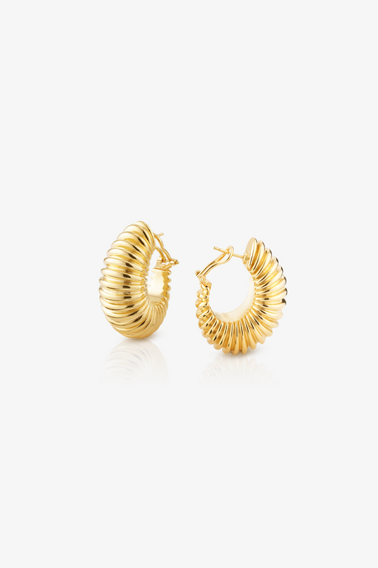 Argolas em ouro com textura II