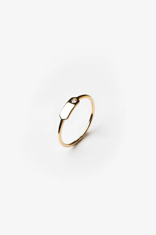 Yellow Gold Ring with Diamond