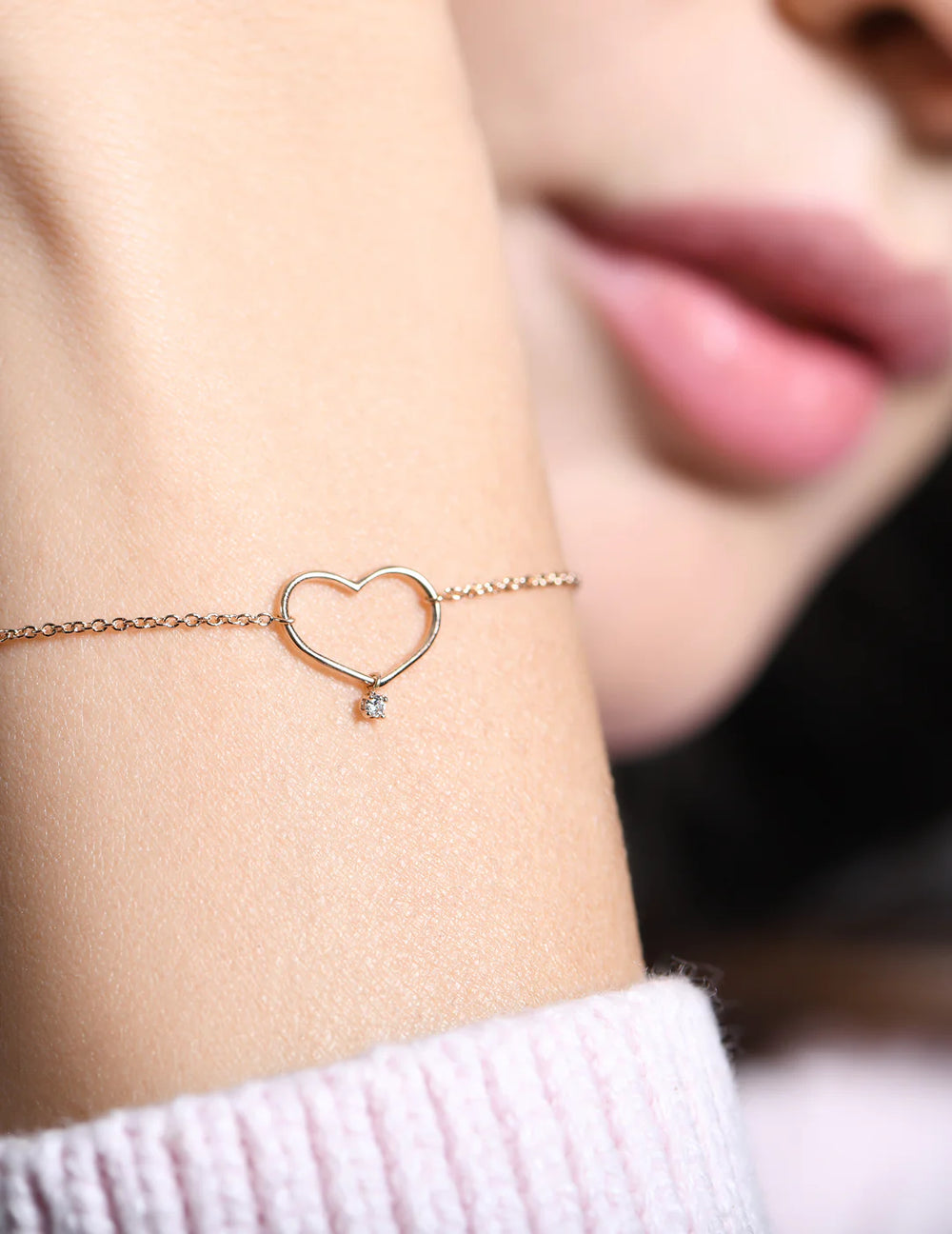 Pink Gold Bracelet with Diamond