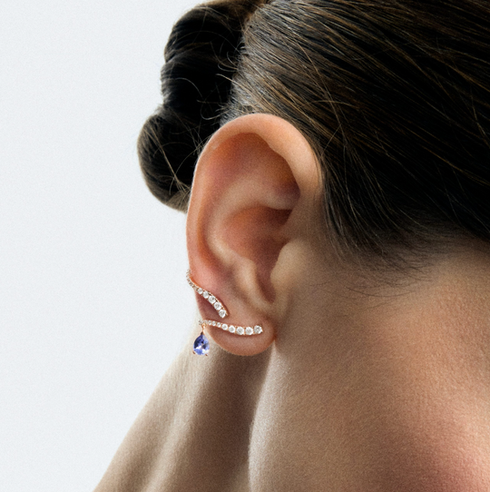 Sasa Crawler Tanzanite Earring