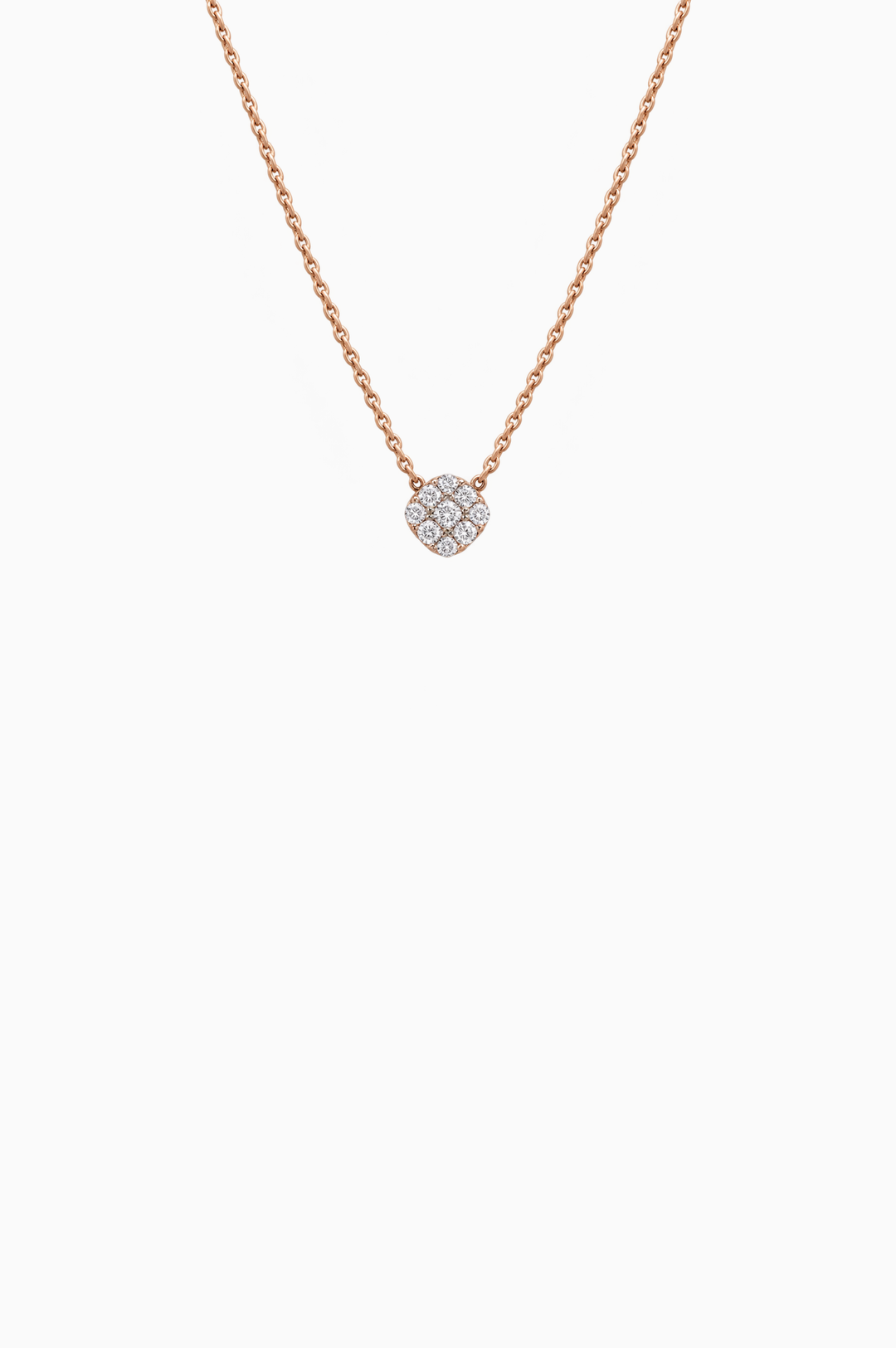 Pink Gold Necklaces with Diamonds