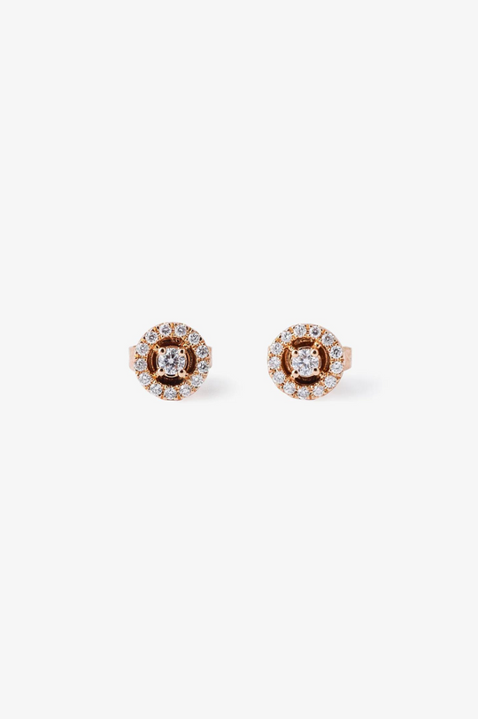 Rose Gold and Diamond Earrings