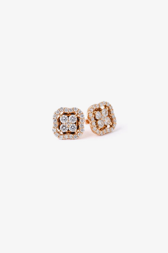 Rose Gold and Diamond Earrings VII