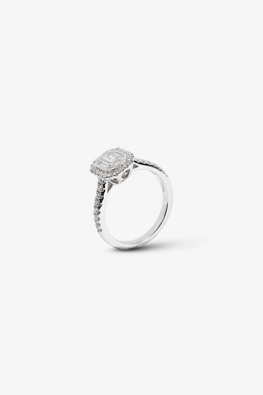 White Gold and Diamonds Engagement Ring