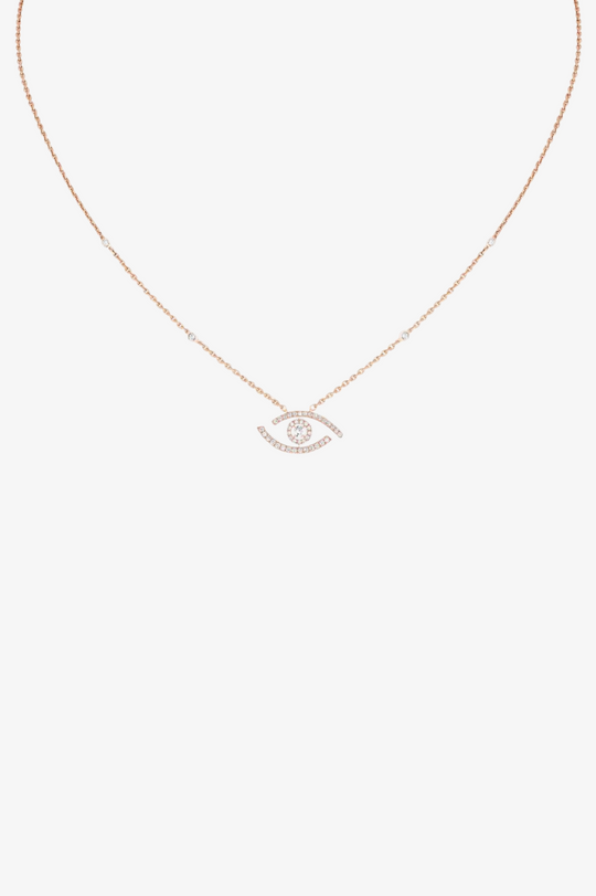 Colar Lucky Eye Pavé - Ouro Rosa