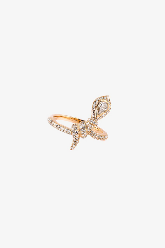 Rose Gold and Diamonds snake Ring