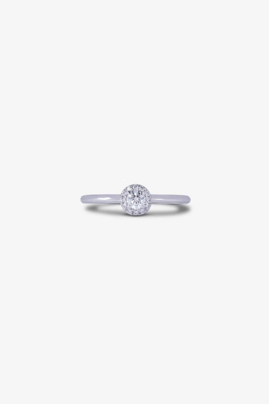 White Gold and Diamond Engagement Ring