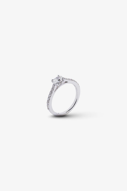 White Gold and Diamond Engagement Ring