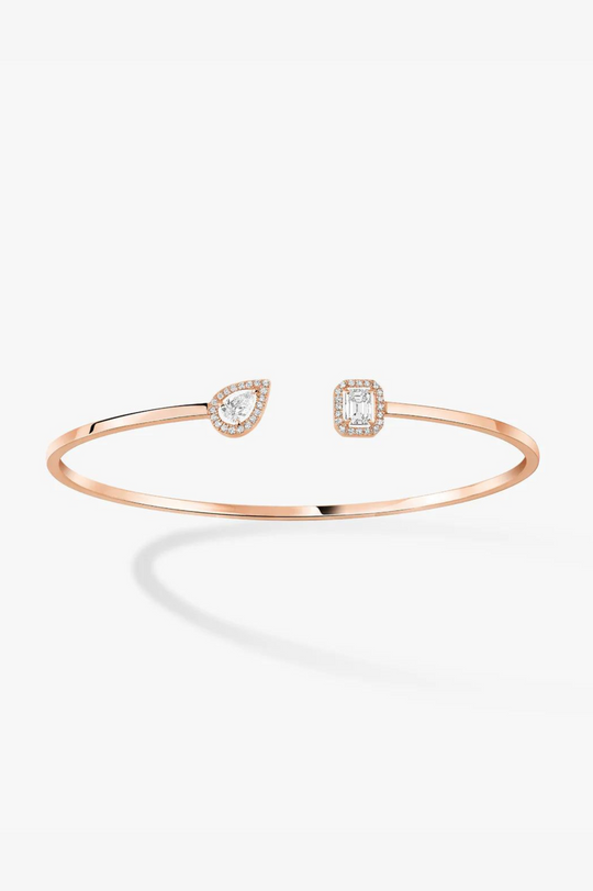 Pink Gold Diamond Bracelet My Twin Toi & Moi Thin Bangle