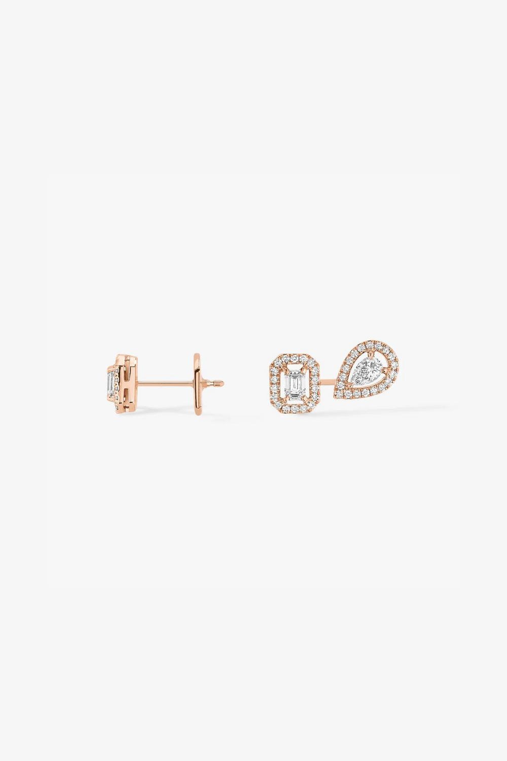 My Twin - Pink Gold Diamond Earrings