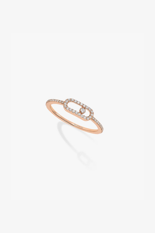 Ring Move Uno Pavé - Pink Gold