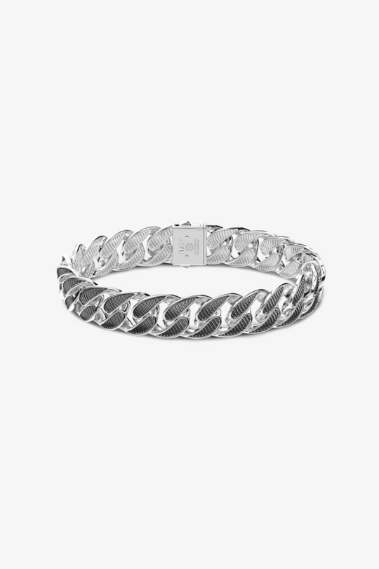 Silver Wide Chain Bracelet