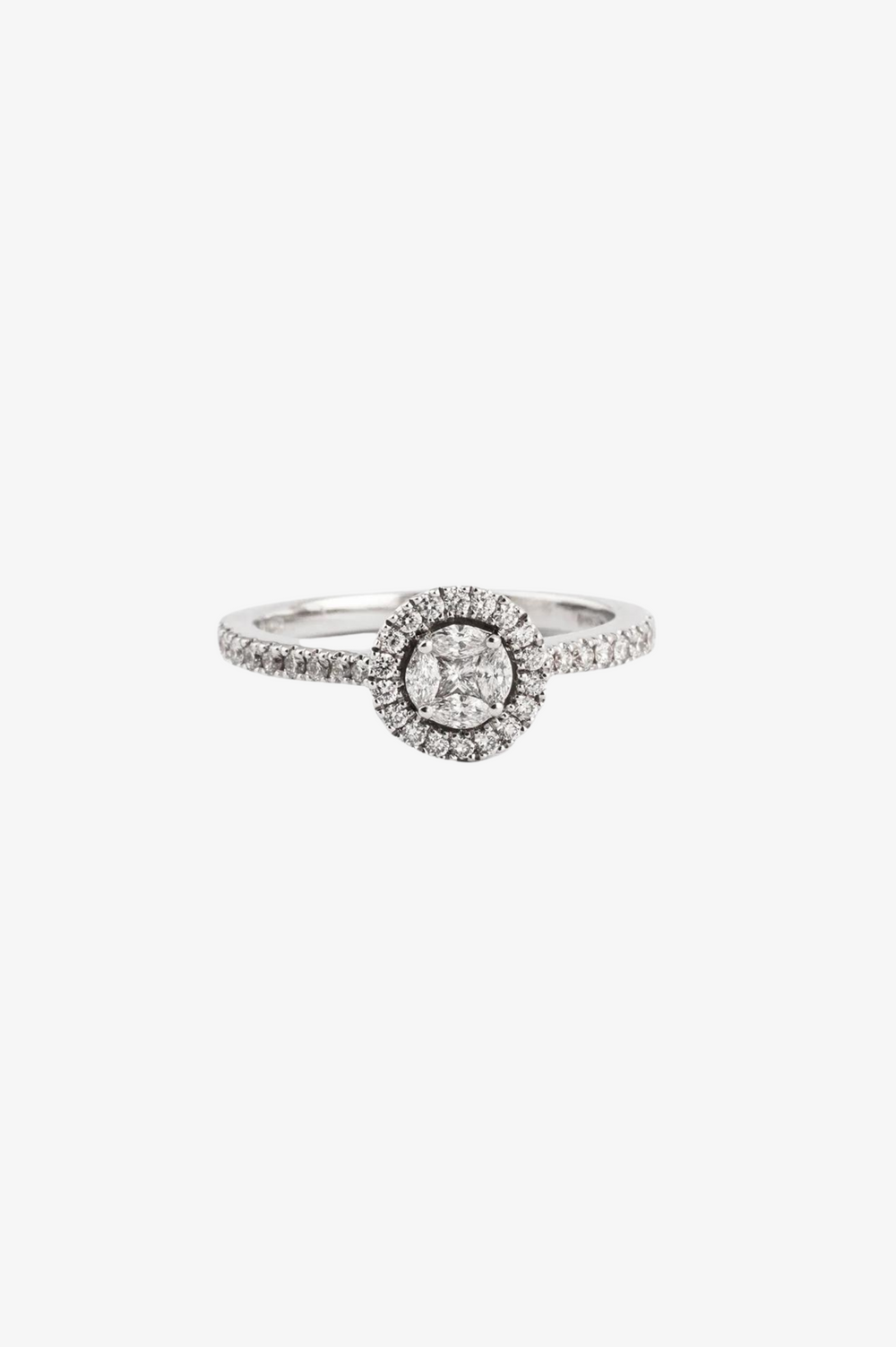 White Gold and Diamond Engagement Ring XI