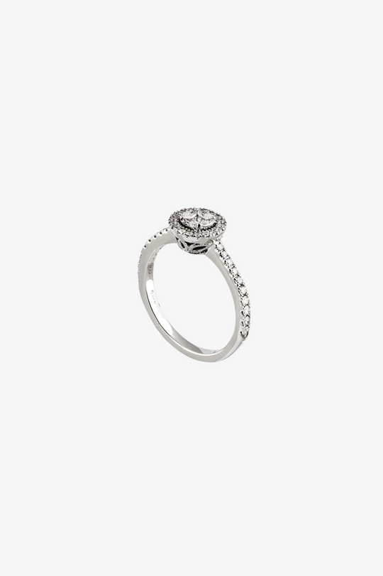 White Gold and Diamond Engagement Ring XI