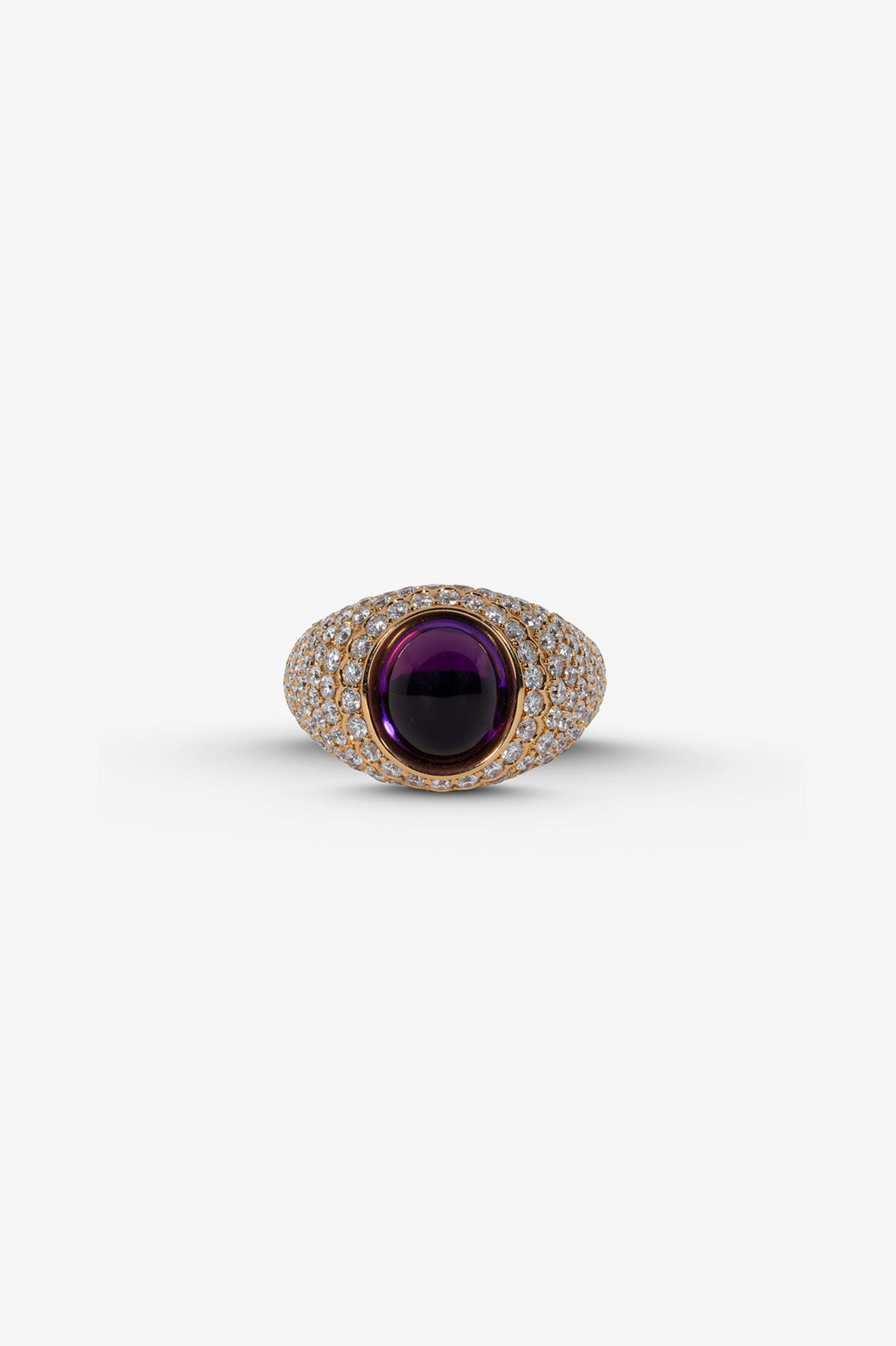 Rose Gold Ring with Amethyst Stone