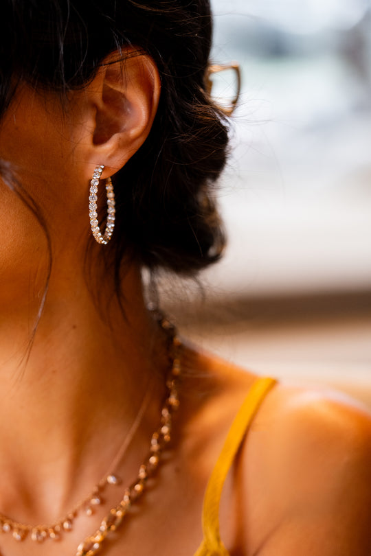 Gold and Diamond Earrings