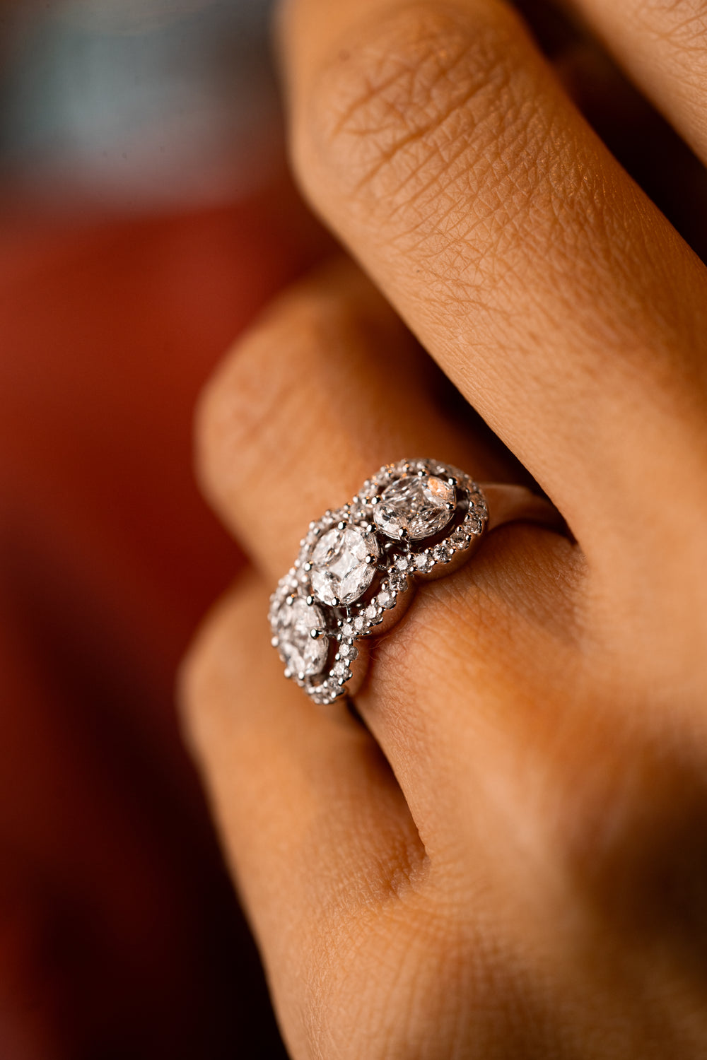 White Gold and Diamonds Engagement Ring