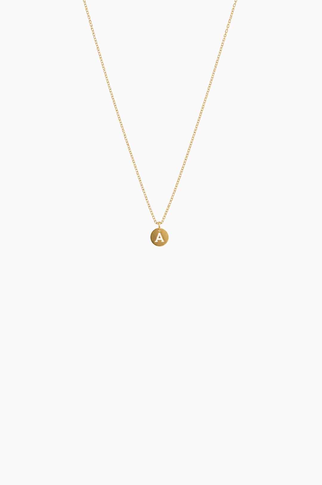 Colar de Ouro Amarelo com Letra A