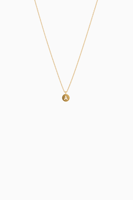 Colar de Ouro Amarelo com Letra A