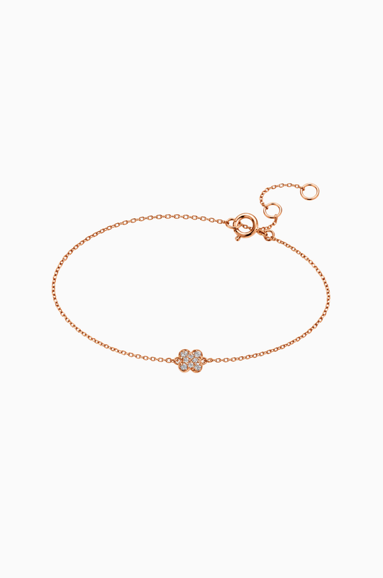 Pulseira de malha em Ouro Rosa com Diamantes
