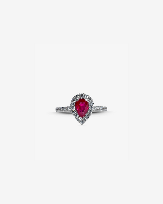 Gold with Diamonds and Pink Rubies Ring