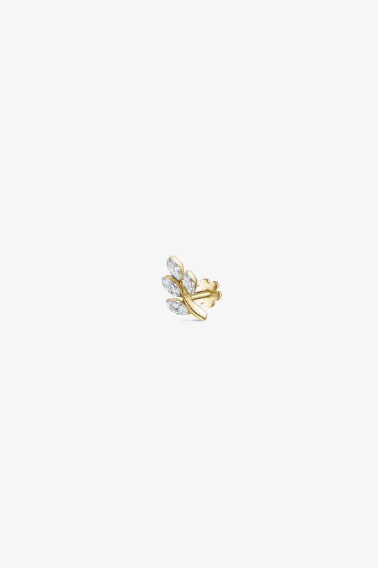 Piercing videira com diamantes