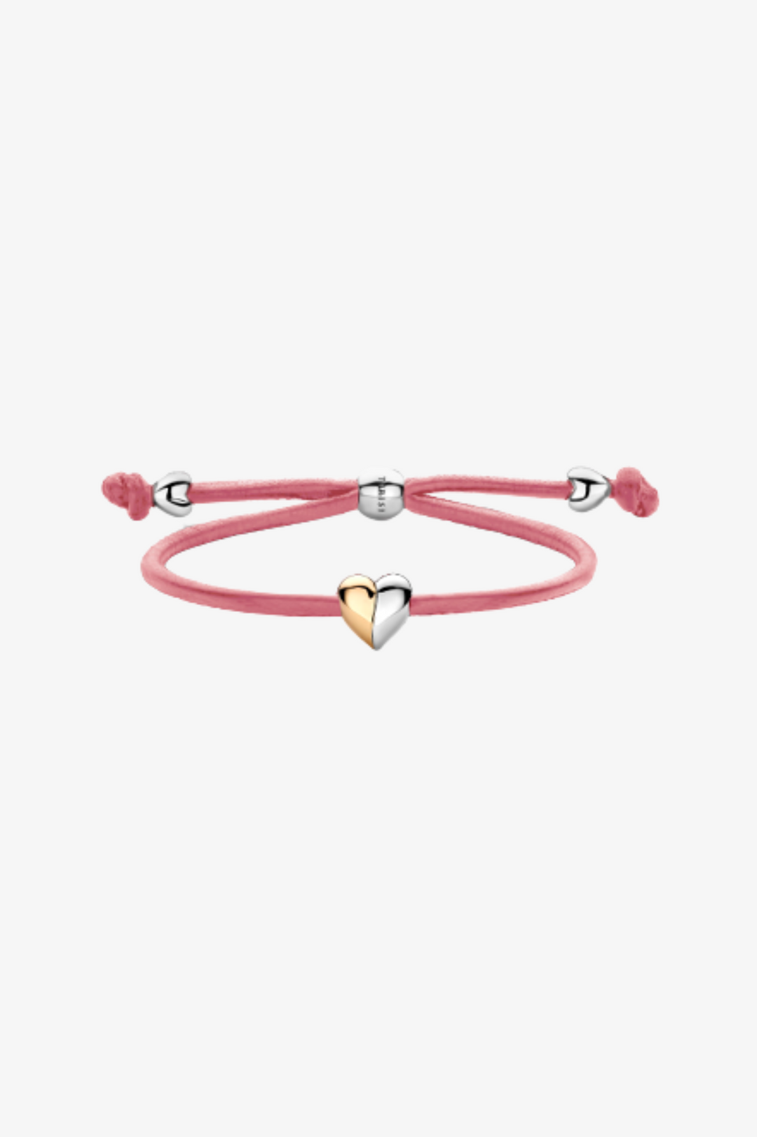 Leather Bracelet with Gold Heart