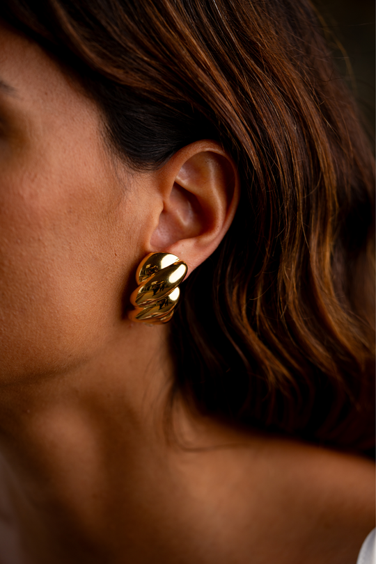 Gold Braided Earrings