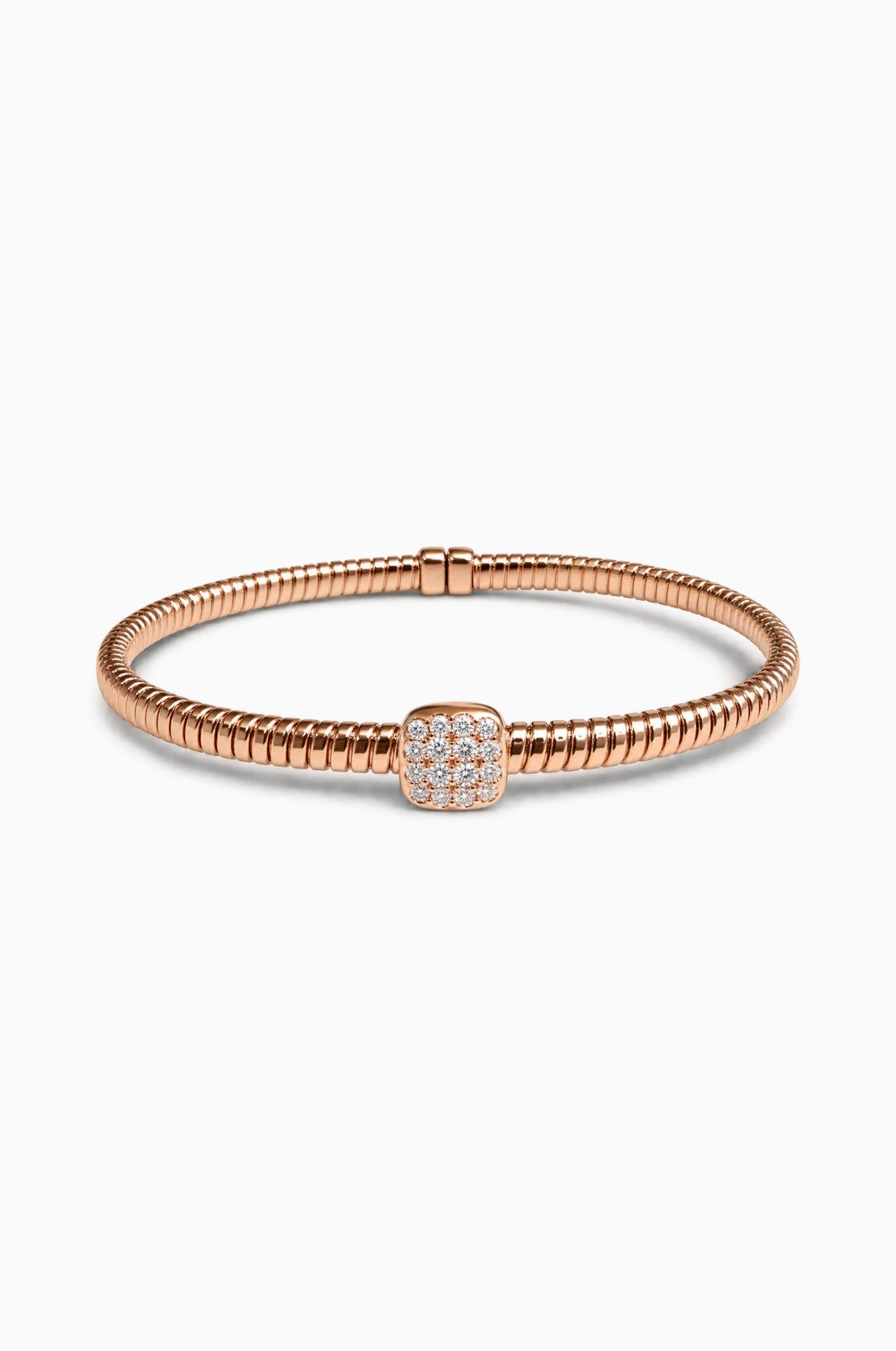Pulseira em ouro rosa com diamantes