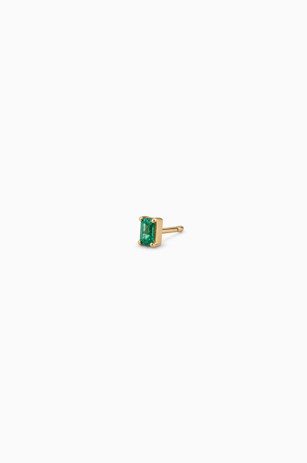 Square Piercing Yellow Gold and Emerald