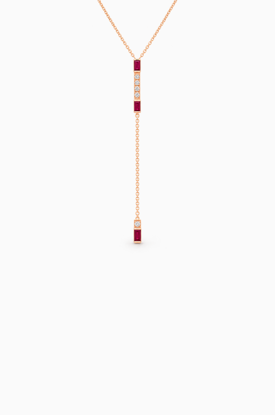 I am Red Pink Gold Necklace