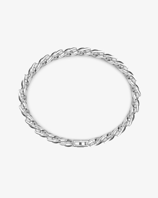 Silver Wide Chain Bracelet