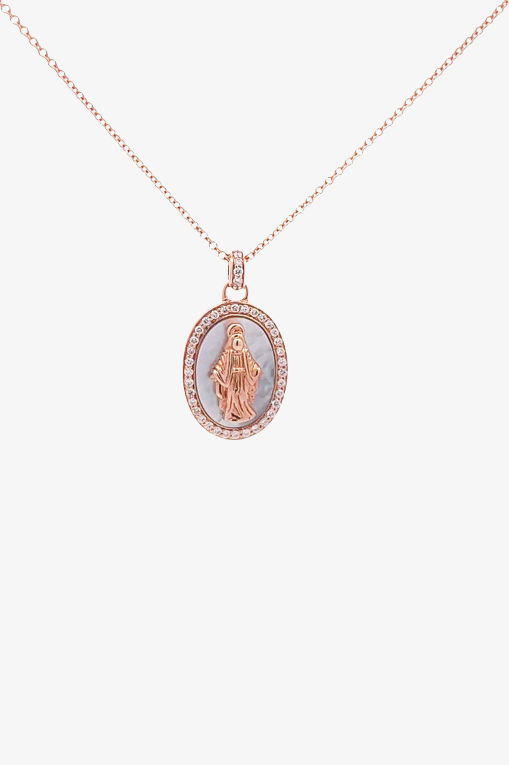 Colar Maria em Ouro Rosa com Diamantes
