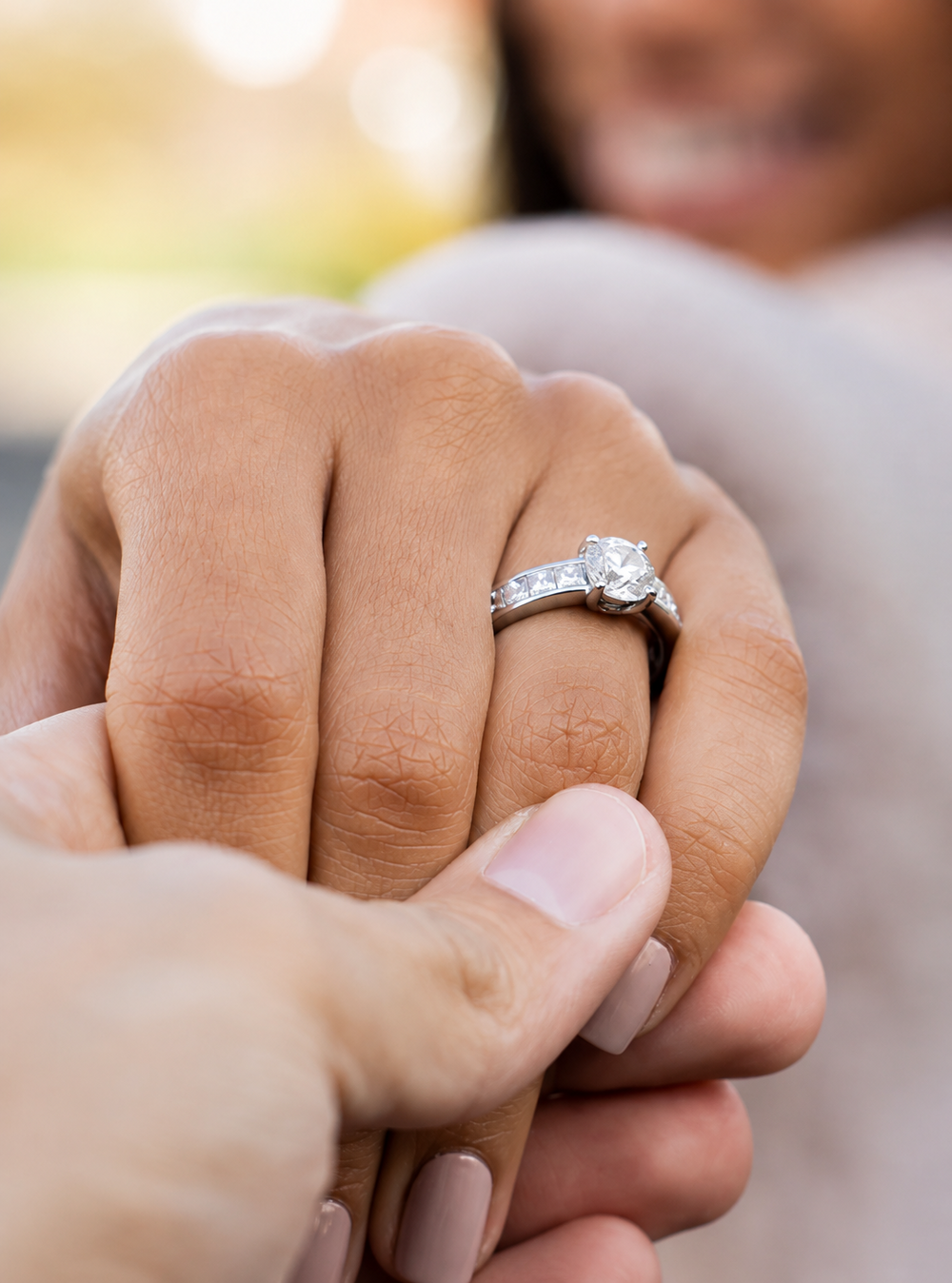 White Gold Diamond Engagement Ring III