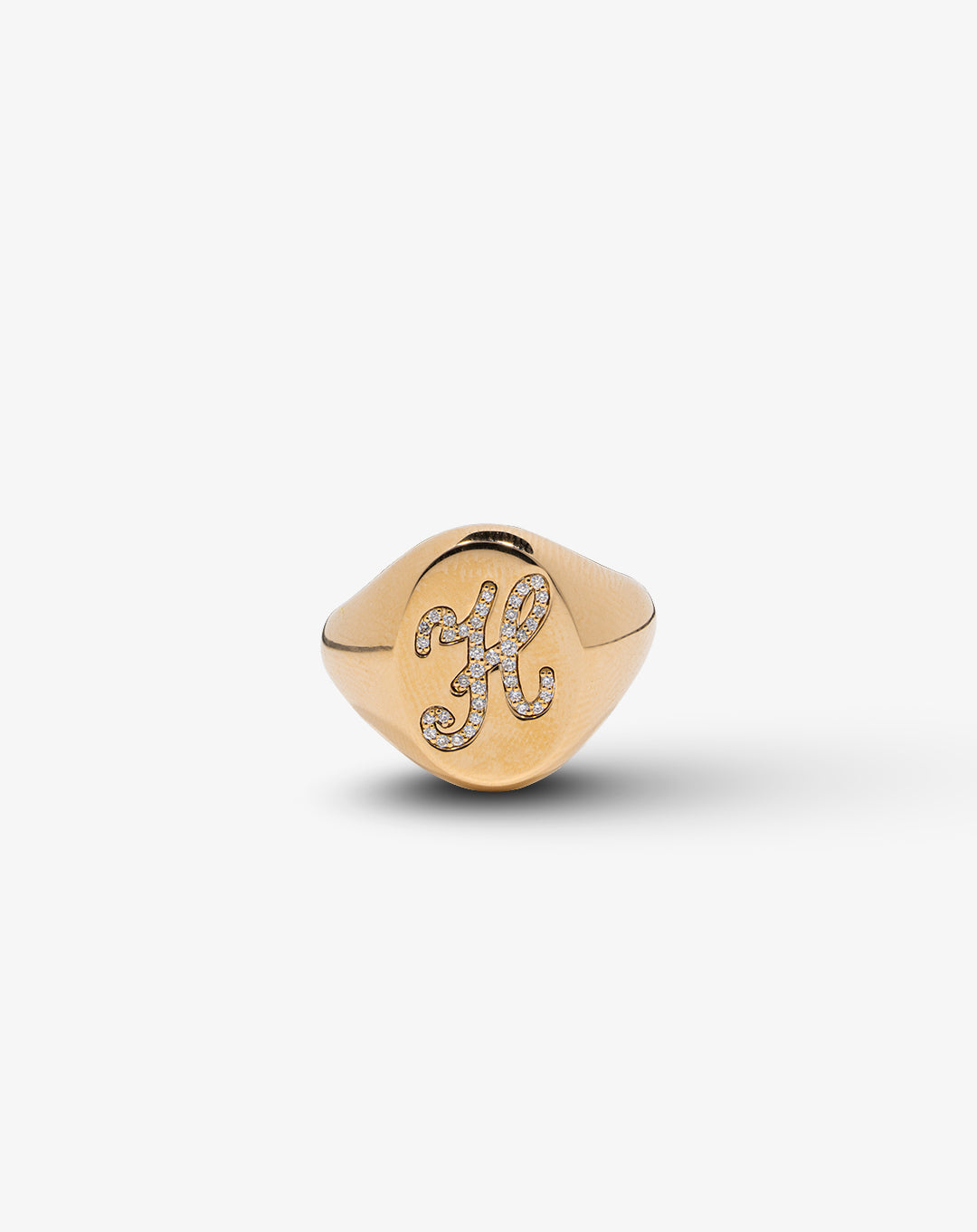 Letter H Gold Ring