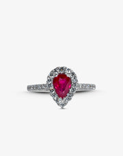 Gold with Diamonds and Pink Rubies Ring