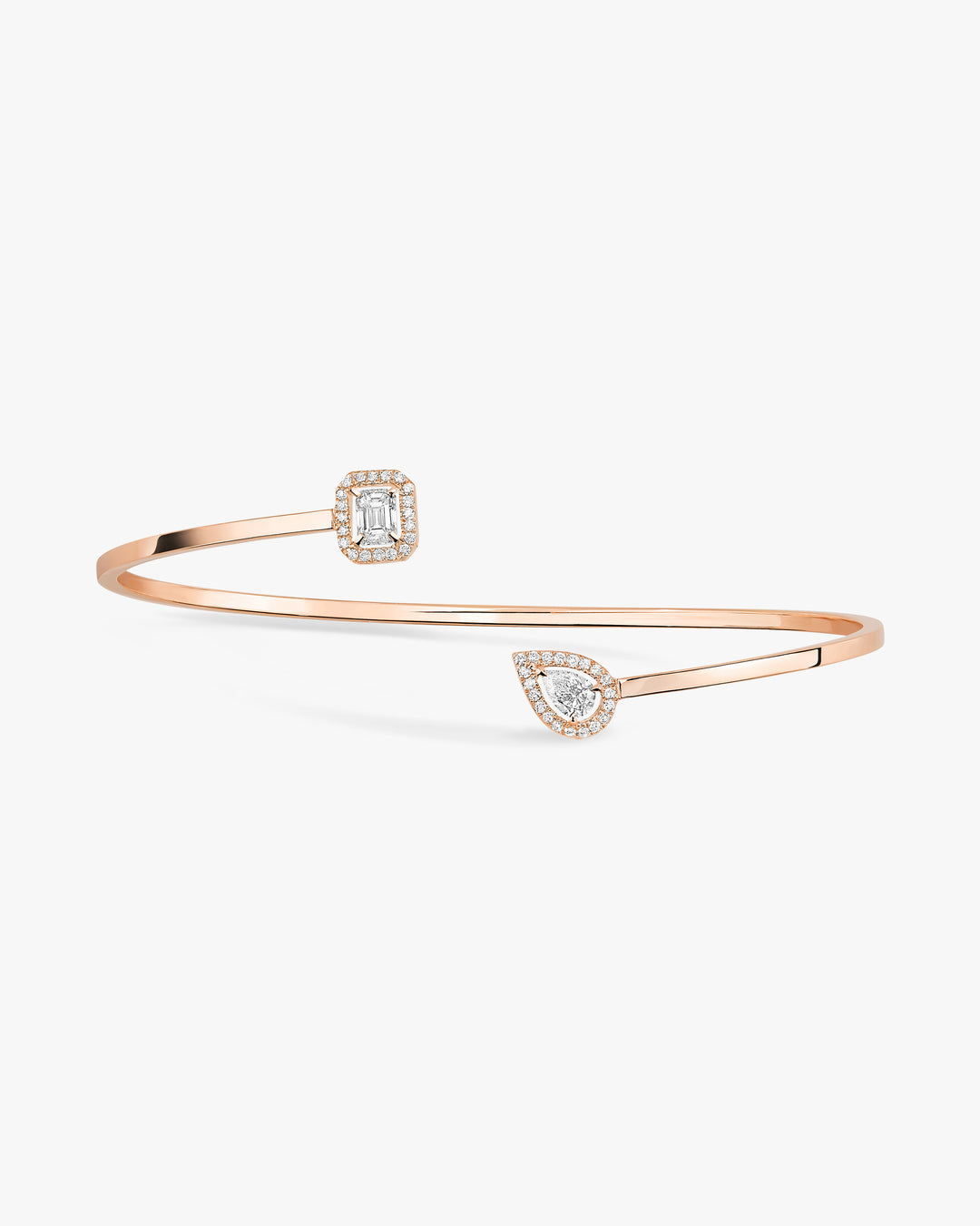 Pink Gold Diamond Bracelet My Twin Toi & Moi Thin Bangle