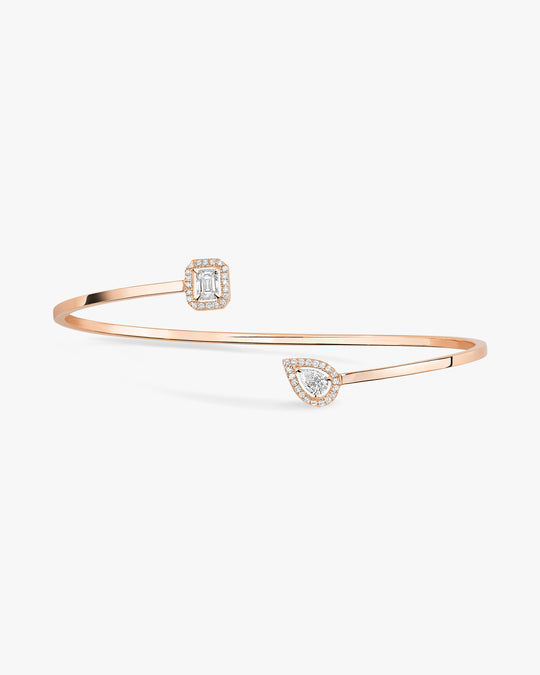 Pink Gold Diamond Bracelet My Twin Toi & Moi Thin Bangle