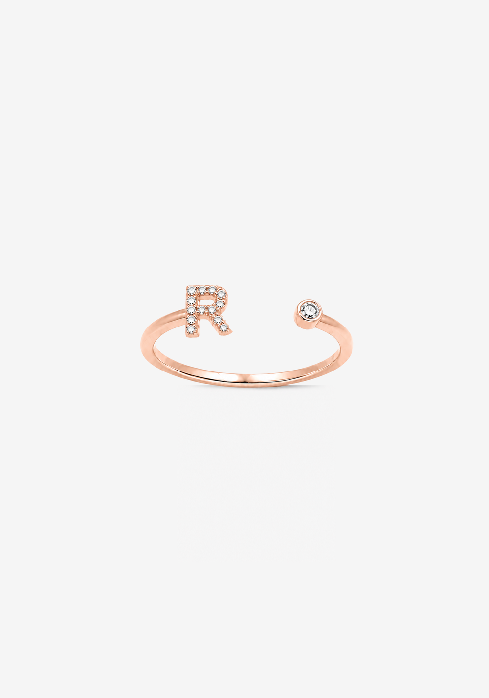 Letter R Gold Ring
